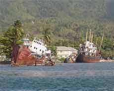 Überbleibsel des Hurricane Luis