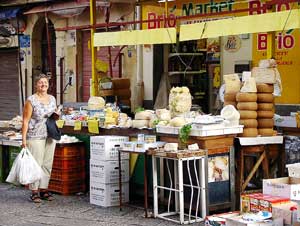 Der Käse aus Sizilien ist sehr lecker