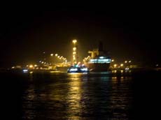 Einfahrt in die Gatun-Schleuse